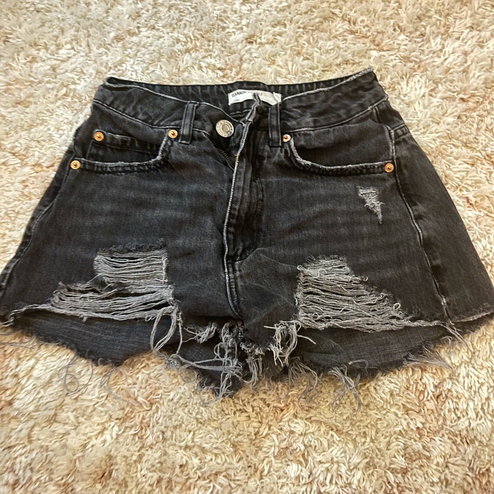 Garage festival jean shorts (black)